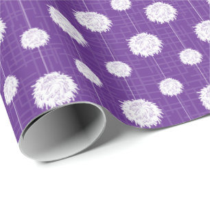 Lila Cheerleader Pom Pom Muster Geschenkpapier