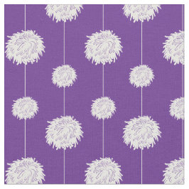 Lila Cheerleader Pom Pom Muster Stoff