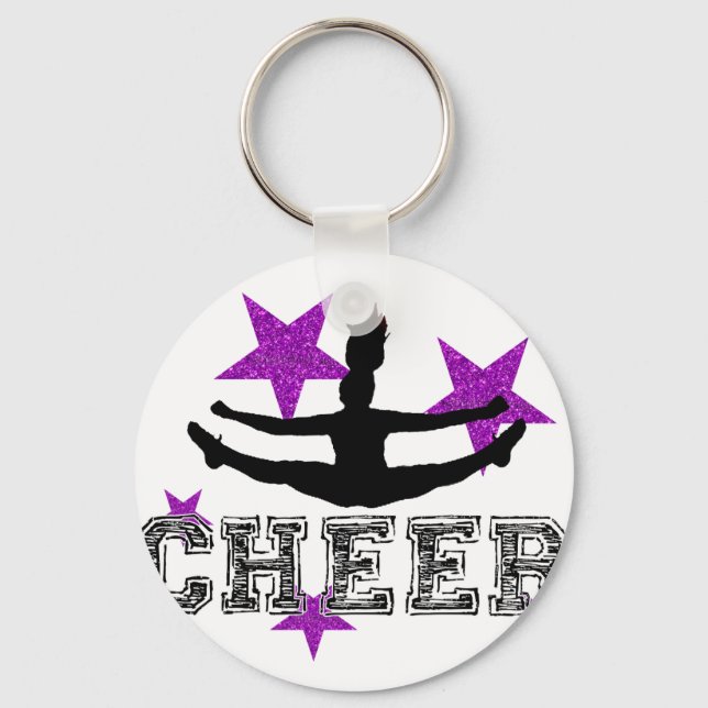 Lila Cheerleader Schlüsselanhänger (Vorderseite)