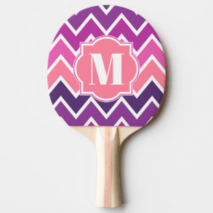Lila Chevrons Tischtennis Schläger