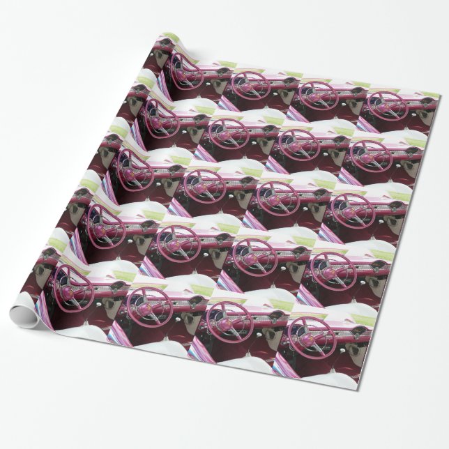 Lila Chevy Bel Air Geschenkpapier (Ungerollt)