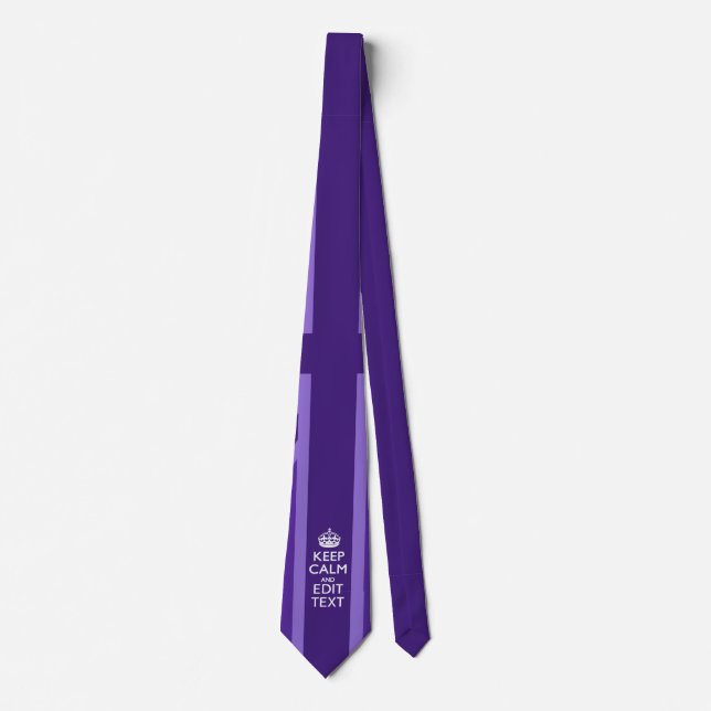 Lila Chic Behielt Ruhe und Text-Union-Jack Krawatte (Vorderseite)