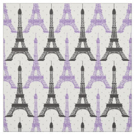 Lila-Chic-Eiffelturmmuster Stoff