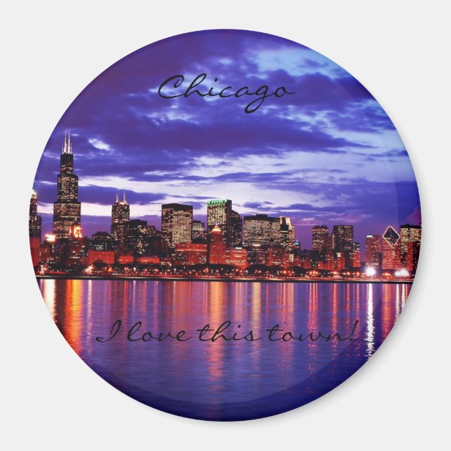 Lila CHicago Magnet (Vorne)