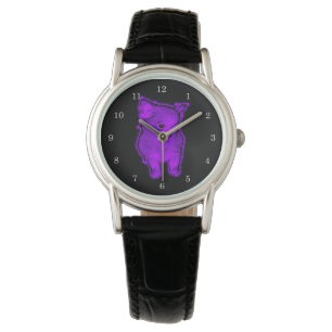 Lila Chihuahua Armbanduhr