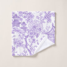 Lila Chinoiserie-Toile-Drache Kirschblüte