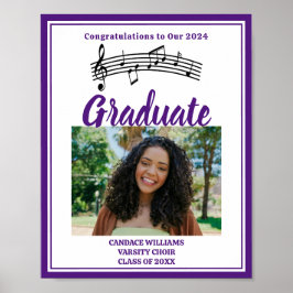 Lila Choir Foto High School Graduation Party Poster