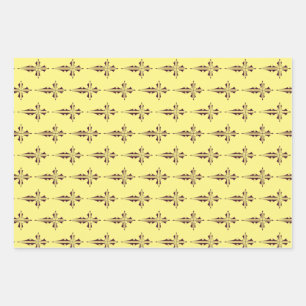 Lila christliches Kreuz Geschenkpapier Set