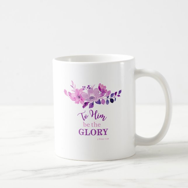 Lila Christliches Zitat Kaffeetasse (Rechts)