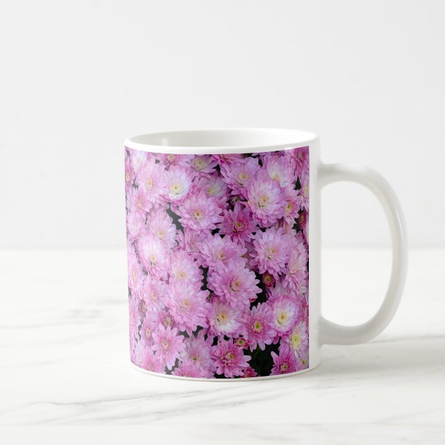 Lila Chrysanthemum-Blume Kaffeetasse (Rechts)