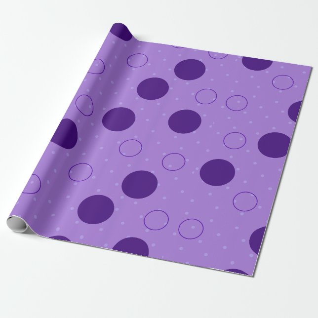 Lila Circle Pattern Einzigartiges, modernes Gesche Geschenkpapier (Ungerollt)