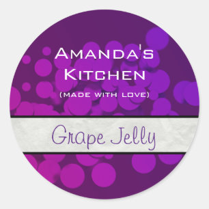 Lila Circles Abstrakt Background Jelly Runder Aufkleber