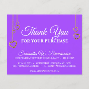 Lila Clean Heart Gold Vielen Dank