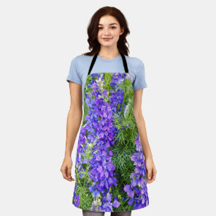 Lila Clematics-Blume in Blüte, Volldrucken-Schürze Schürze