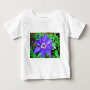 Lila Clematis-Blume Baby T-shirt