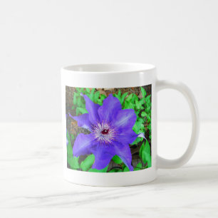 Lila Clematis-Blume Kaffeetasse