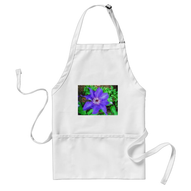 Lila Clematis-Blume Schürze (Vorne)