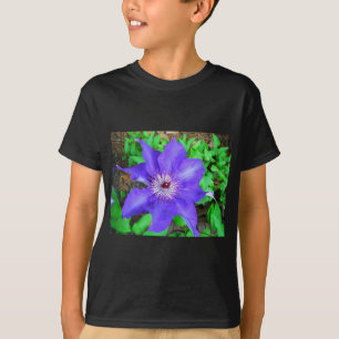 Lila Clematis-Blume T-Shirt