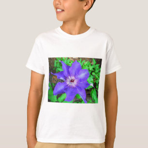 Lila Clematis-Blume T-Shirt
