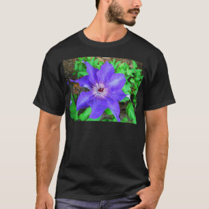 Lila Clematis-Blume T-Shirt