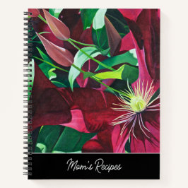 Lila Clematis Floral Notizbuch