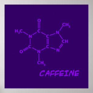 Lila Coffein-Molecule-Poster Poster