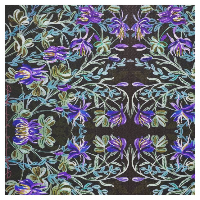 Lila Columbine-Gewebe Stoff (Muster)