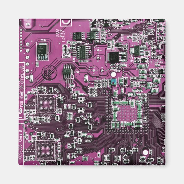 Lila Computergehäuse Magnet (Vorne)