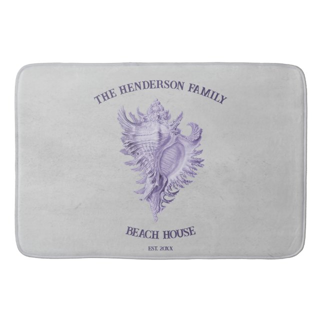 Lila Conch Muschel Bath Mat Badematte (Vorderseite)