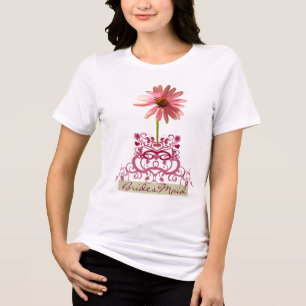 Lila Coneflower Bridesmaid Tri-Blend Shirt