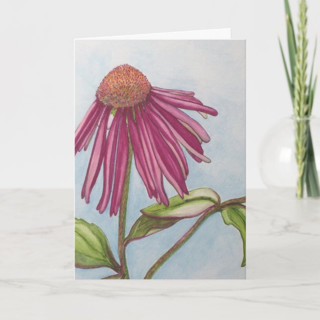 Lila Coneflower GRUSS-KARTE Karte (Vorderseite)
