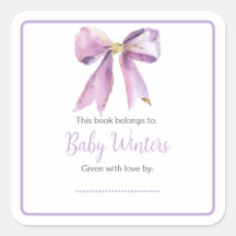 Lila Coquette Bow Babydusche