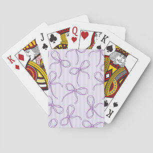 Lila Coquette Bow Pastel Lavender Favor Games Spielkarten