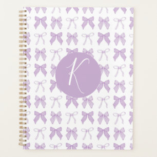 Lila Coquette Bow Personalize Planer