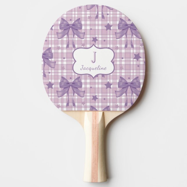 Lila Coquette Bows Tischtennis Schläger (Vorderseite)