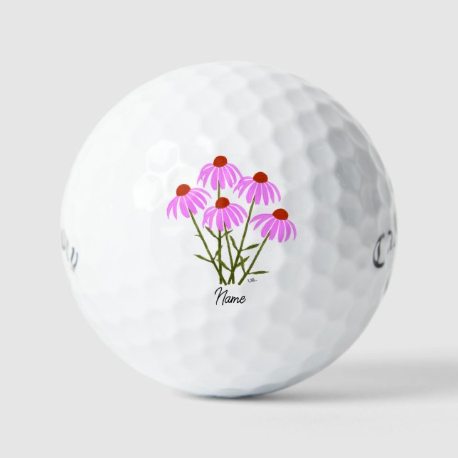 Lila Cornblumen Golfball (Vorderseite)