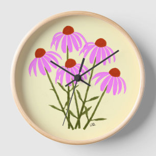 Lila Cornblumen Uhr