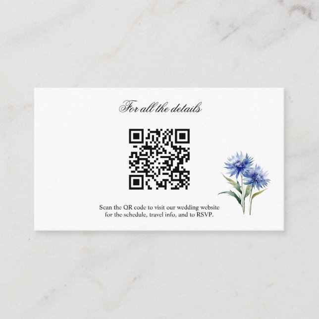 Lila Cornflower Wildblume Wedding Al Begleitkarte (Vorderseite)