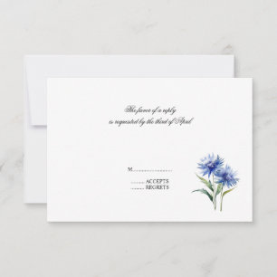 Lila Cornflower Wildblume Wedding Al RSVP Karte