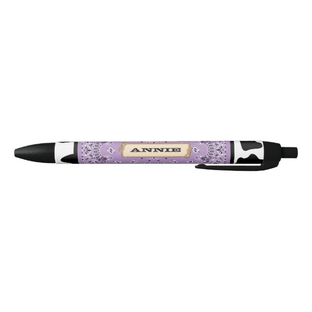 Lila Cowgirl, Bandanna-Stift Kugelschreiber (Unterseite)