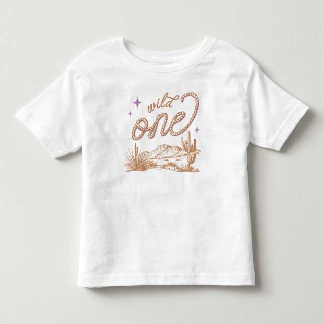Lila Cowgirl First Birthday Tee Shirt (Vorderseite)