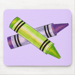Lila Crayon Artist Art Teacher School Mousepad
