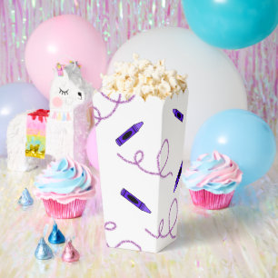 Lila Crayon Popcorn Boxen Geschenkschachtel