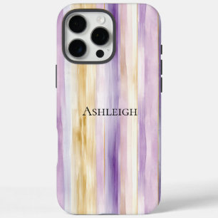 Lila Creme Iris Streifen iPhone 16 Pro Max Hülle