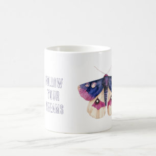 Lila Creme Rosa Schmetterling Kaffeetasse