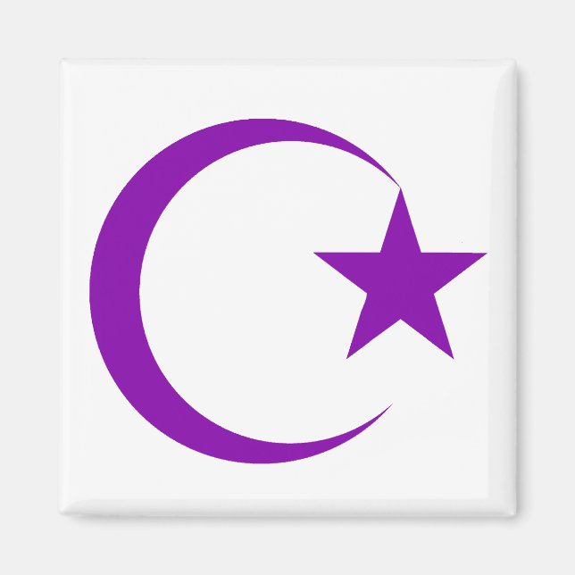 Lila Crescent & Star.png Magnet (Vorne)