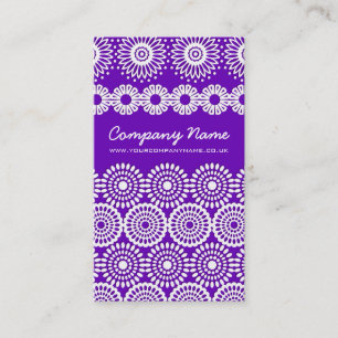 Lila Crochet Lace Blume - Visitenkarte
