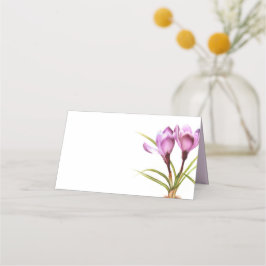 Lila Crocus Aquarellkunst Platzkarten