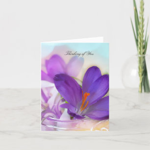 Lila Crocus Blank Karte