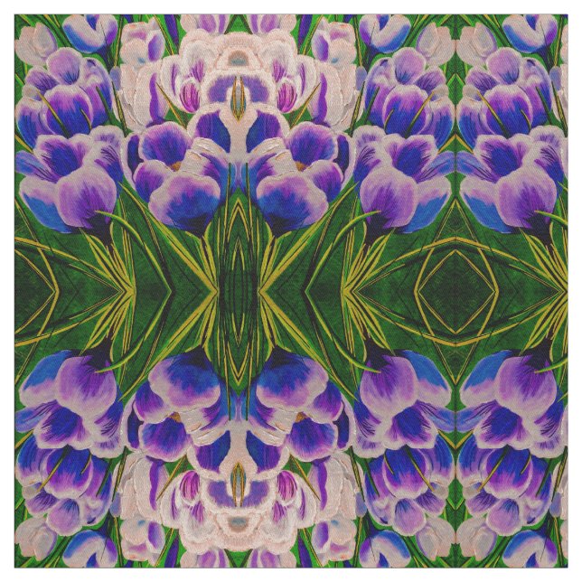Lila Crocus Stoff (Muster)